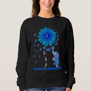 Faith Hope Fight Love Diabetes Awareness Elephant Sweatshirt