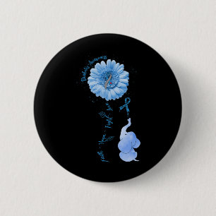 Faith Hope Fight Love Elephant Sunflower Diabetes 6 Cm Round Badge