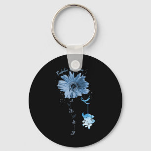Faith Hope Fight Love Elephant Sunflower Diabetes  Key Ring