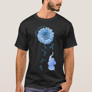Faith Hope Fight Love Elephant Sunflower Diabetes T-Shirt