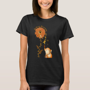 Faith Hope Fight Love Elephant Sunflower Leukaemia T-Shirt