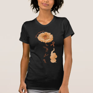 Faith Hope Fight Love Elephant Sunflower Leukemia T-Shirt