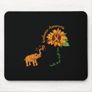 Faith Hope Fight Love Leukemia Awareness Ribbon Gr Mouse Pad