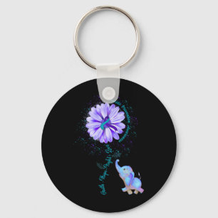 Faith Hope Fight Love Suicide Prevention Awareness Key Ring