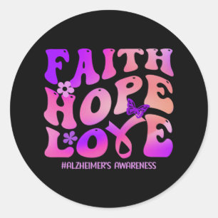 Faith Hope Heimerheimer Purple Heimerheimer's Awar Classic Round Sticker