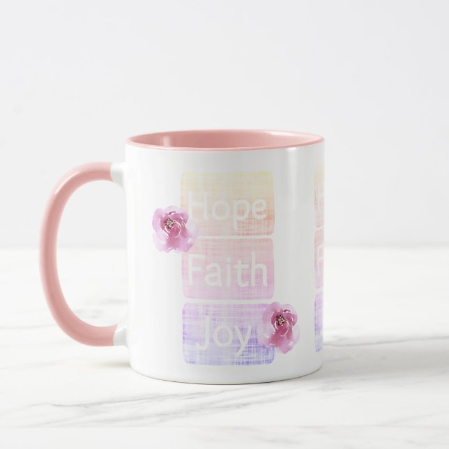 Faith Hope Joy mug (Left)