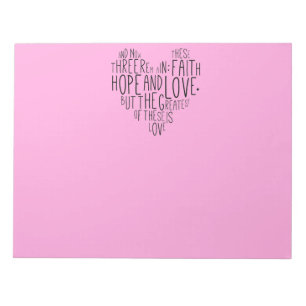 Faith Hope Love 1 Corinthians 13:13 Notepad