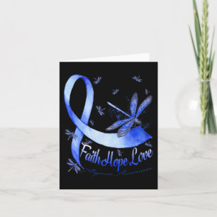 Faith Hope Love Alopecia Awareness Dragonfly Card