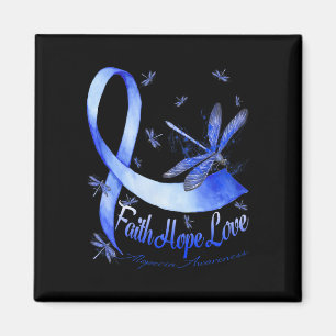 Faith Hope Love Alopecia Awareness Dragonfly Magnet