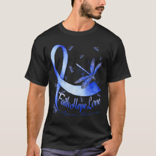 Faith Hope Love Alopecia Awareness Dragonfly T-Shirt