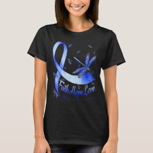 Faith Hope Love Alopecia Awareness Dragonfly T-Shirt