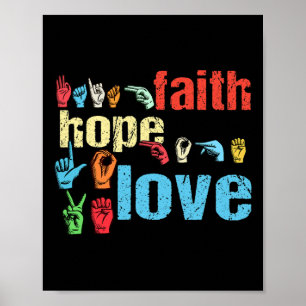 Faith Hope Love American Sign Language Christian E