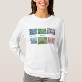 Faith Hope Love Angel Word Collage T-shirt (Front)