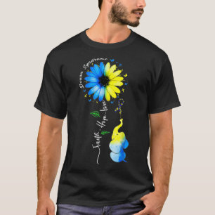 Faith Hope Love Awareness Down's Syndrome, the Blu T-Shirt