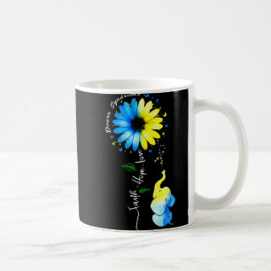 Faith Hope Love Awareness Down's Syndrome The Blue Coffee Mug