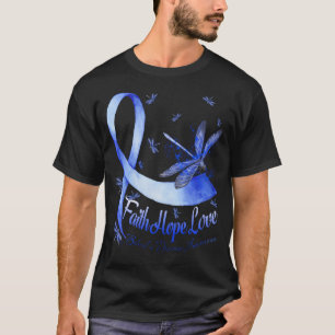 Faith Hope Love Behcet's Disease Awareness Dragonf T-Shirt