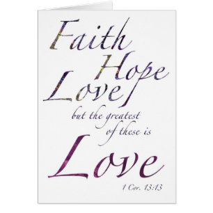 Faith Hope Love blank card