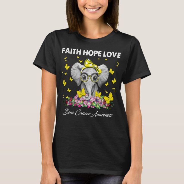 faith hope love Bone Cancer Awareness T-Shirt (Front)