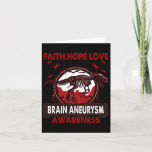Faith Hope Love Brain Aneurysm Awareness Card