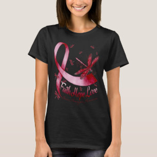 Faith Hope Love Brain Aneurysm Awareness Dragonfly T-Shirt