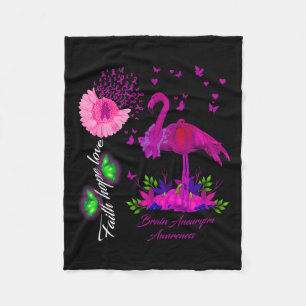 Faith Hope Love Brain Aneurysm Awareness  Fleece Blanket