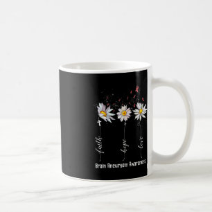 Faith Hope Love Brain Aneurysm Awareness  Flower G Coffee Mug