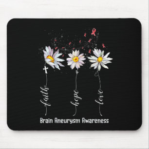 Faith Hope Love Brain Aneurysm Awareness Flower Gi Mouse Pad