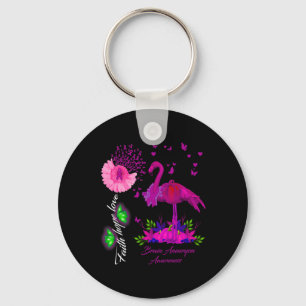 Faith Hope Love Brain Aneurysm Awareness Key Ring