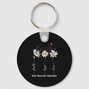 Faith Hope Love Brain Aneurysm Awareness Shirt Flo Key Ring