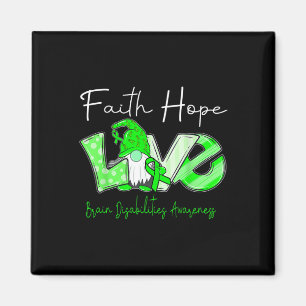 Faith Hope Love Brain Disabilities Awareness Magnet
