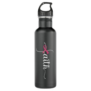 Faith Hope Love Breast Cancer Awareness Christian 710 Ml Water Bottle