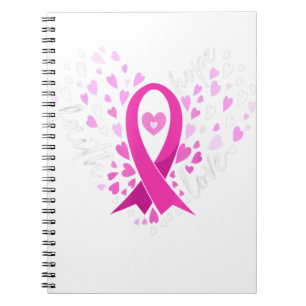 Faith Hope Love Breast Cancer Awareness Pink Ribbo Notebook