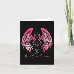 Faith Hope Love Breast Cancer Awareness Wings On B Card