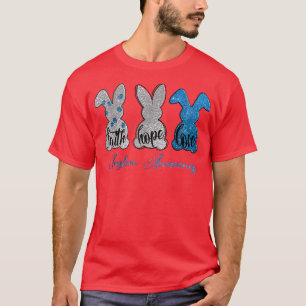 Faith Hope Love Bunny Autism Awareness Month T-Shirt