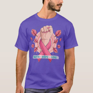 Faith Hope Love Cancer Awareness, Strength Unity P T-Shirt