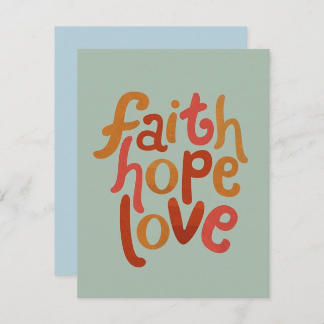 Faith Hope Love Card (Front/Back)