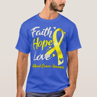 Faith Hope Love Childhood Cancer Awareness (1)  T-Shirt