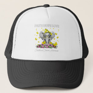 Faith Hope Love Childhood Cancer Awareness Trucker Hat