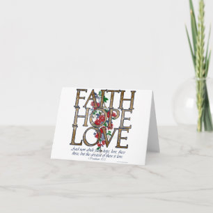 Faith Hope Love Christian Bible Verse Cards