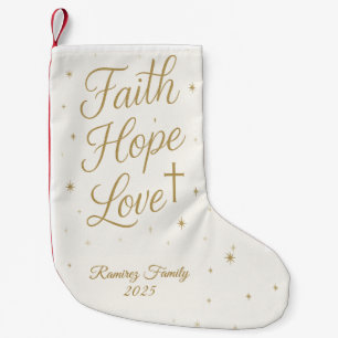 Faith Hope Love Christian Christmas Stocking