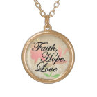 Faith, Hope, Love Christian Pretty Pendant Necklac