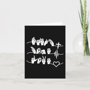 Faith Hope Love - Christian Religion Heartbeat Cro Card