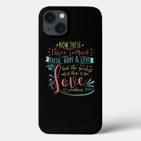 Faith Hope Love Christian Scripture Lettering 