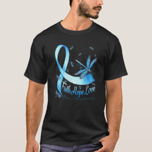 Faith Hope Love Chronic Illness Awareness Dragonfl T-Shirt