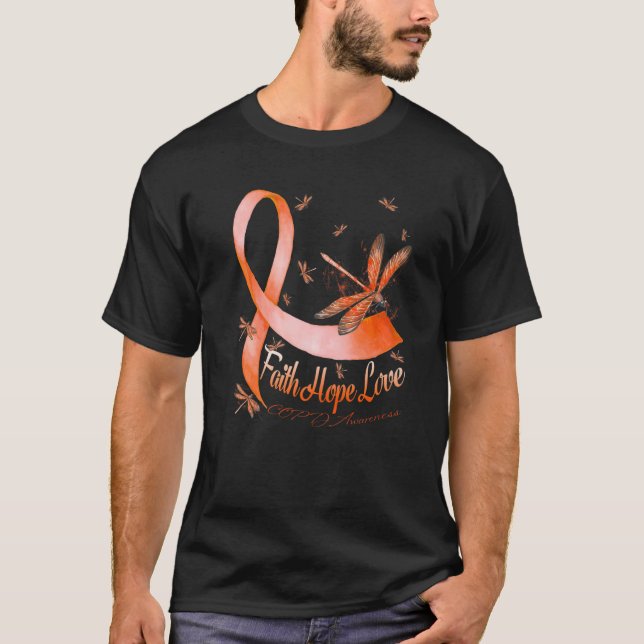 Faith Hope Love COPD Awareness Dragonfly T-Shirt (Front)