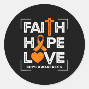 Faith Hope Love Crps Awareness  Classic Round Sticker
