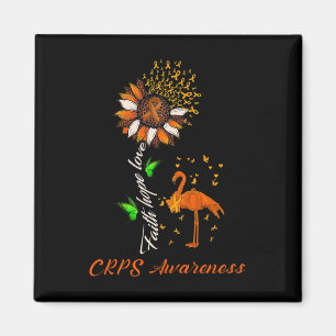 Faith Hope Love Crps Awareness Month Warrior Orang Magnet