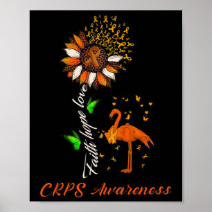 Faith Hope Love Crps Awareness Month Warrior Orang Poster