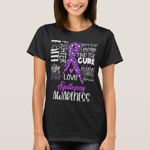 Faith Hope Love Cure Epilepsy Awareness T-Shirt