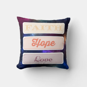 Faith, Hope, Love Cushion